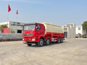 25.5立方陜汽德龍SGZ5312GFLSX6型油田專用下灰罐車/固井水泥罐車/重晶石粉罐車（空壓機(jī)下置）