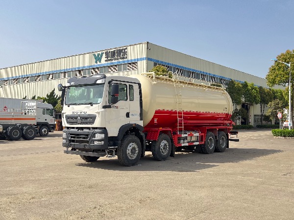 8x4重汽豪沃SGZ5312GFLZZ6T5型粉粒物料運(yùn)輸車/油田專用下灰罐車